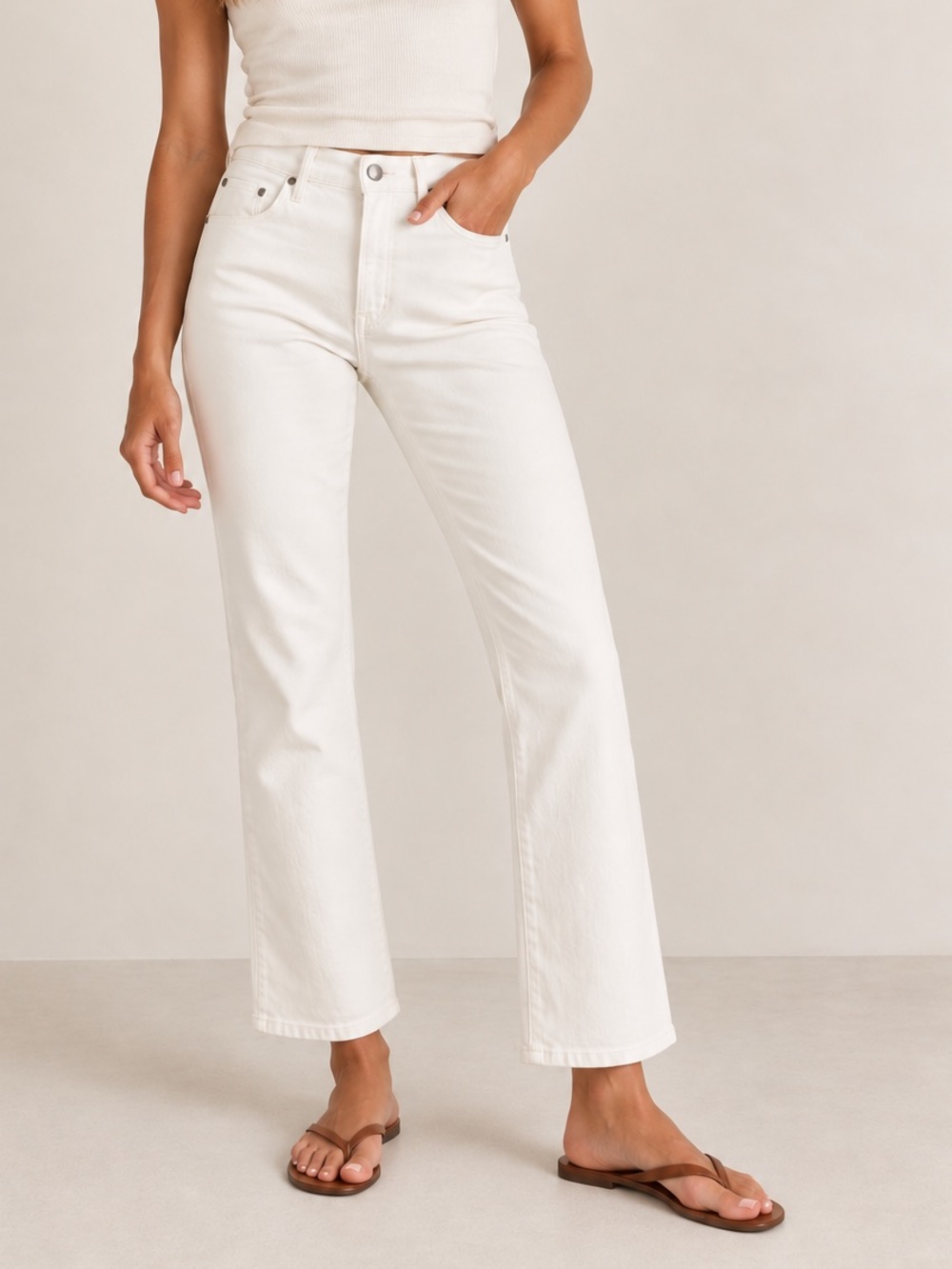 Madewell Stretch Flare Crop Jeans White Size 28